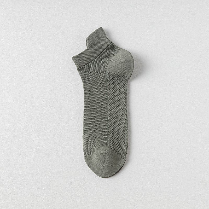 

Весна и Лето Мужские Тонкие Хлопковые Дышащие Сетчатые Носки-Лодочки из Чистого Хлопка для Спорта, Низкий Вырез, Ушки, Однотонные, Низкие, Предотвращающие Запах 1 pair армия зеленый