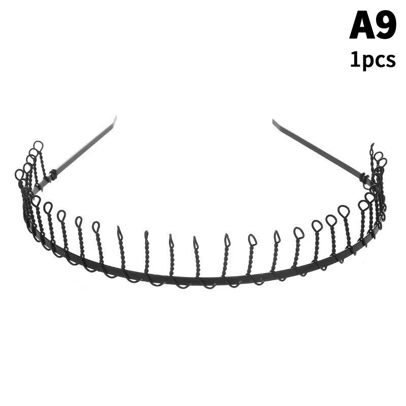 Унисекс Металлический Волнистый Пружинный Обруч для Волос Лак Нескользящий Спортивный Налобник Простой Ободок для Волос для Женщин Мужчин Головной Убор для Умывания Лица