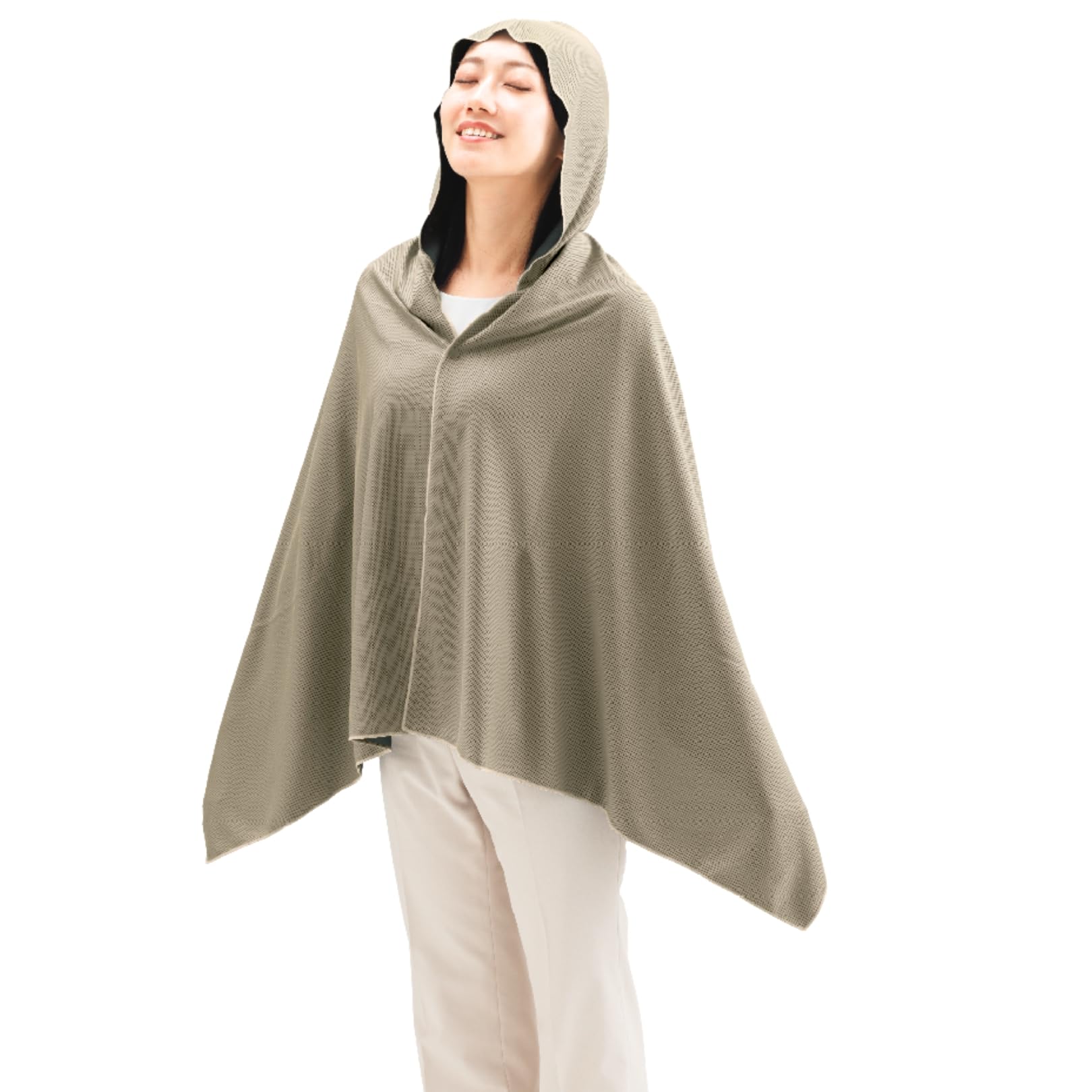 smile Cooling Cooling Cooling Cool UV Sun Heatstroke Cooling Cooling Outdoor Sports Work [smile smile] Poncho, Poncho, Towel, Towel, Hooded,