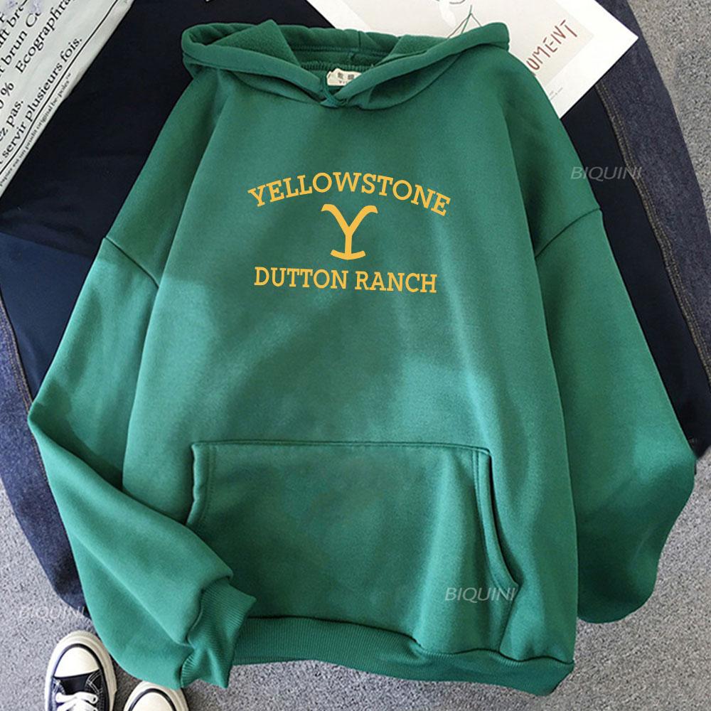 Yellowstone Dutton Ranch TV Series Hoodies Graphic Clothes Winter Long Sleeve Sweatshirts Moletom Masculino Printing