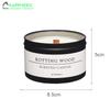 Black Tin Can Scented Aromatic Candles Wooden Wick Candle Jars with Lid Classic Home Decorative Candles Citronella