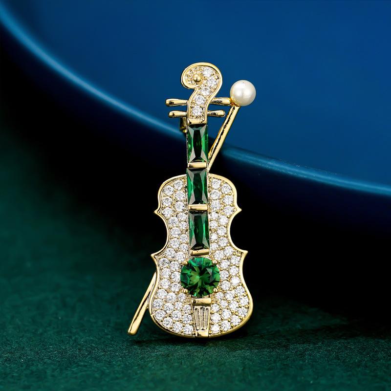 Fashion Musical Instruments Guitar Violin Cello Piano for Women Collar Brooch Cap Backpack Suit Pin