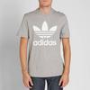 Adidas Originals Trefoil Logo Print Crew Neck Short Sleeve T-Shirt Men Tops Light-Grey AY7708
