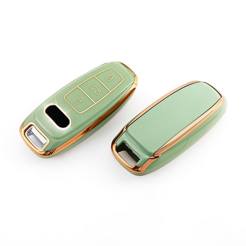 TPU Auto Fob Shell Holder Car Remote Key Case Cover For Q8 RSQ8 A6 C8 S6 RS6 A7 S7 RS7 A3 8Y A8 D5 4N RS E-tron GT Q4 Q7 4M