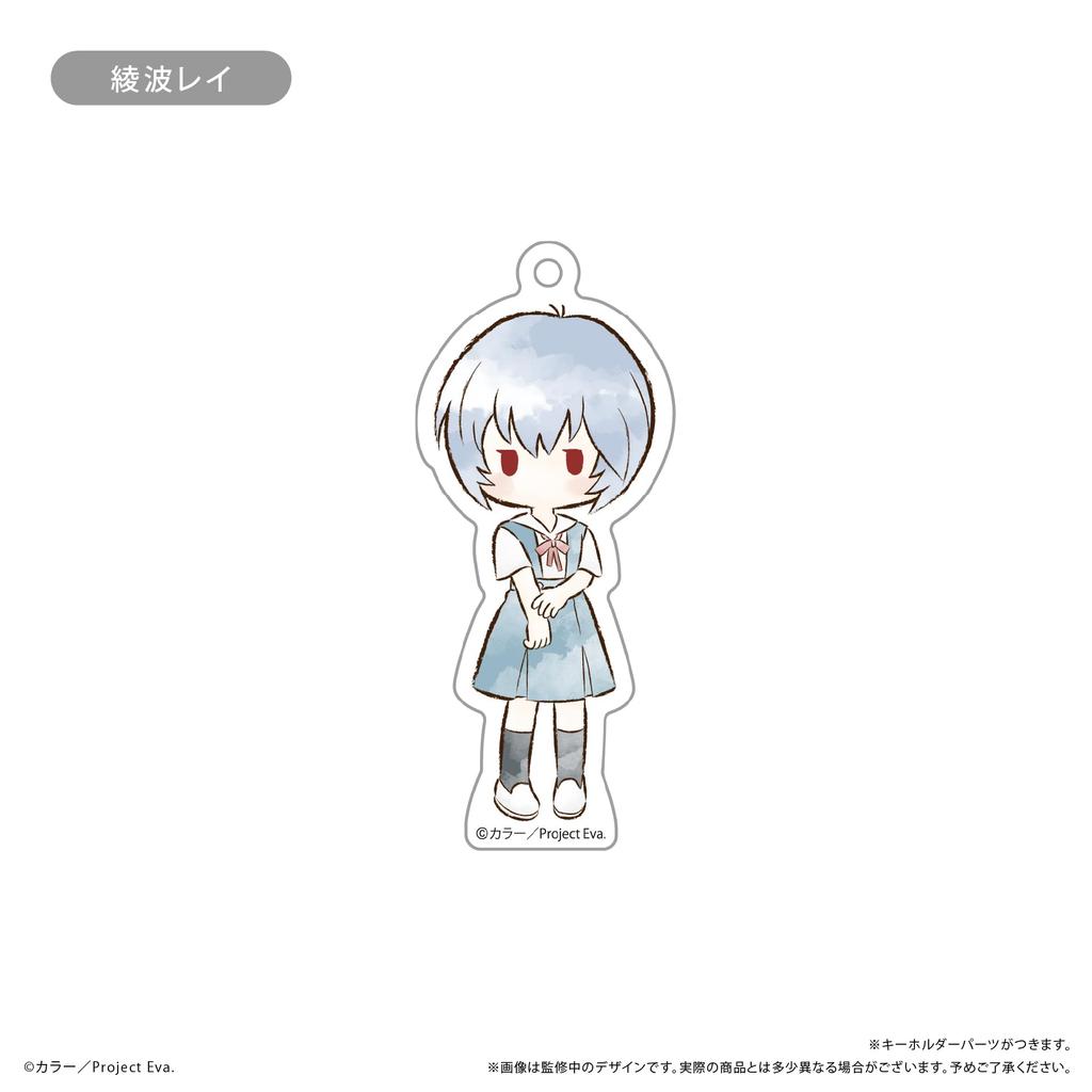 TV Anime "Neon Genesis Evangelion" Retro Acrylic Keychains Box of 6