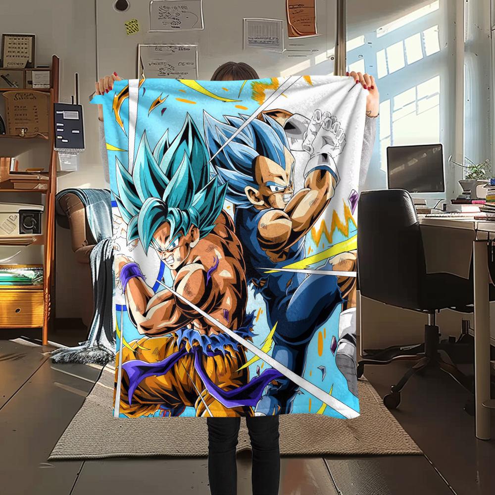Dragon Ball Flannel Blanket, High quality Comfortable for All Seasons, Home Decor, Warmth and Comfort