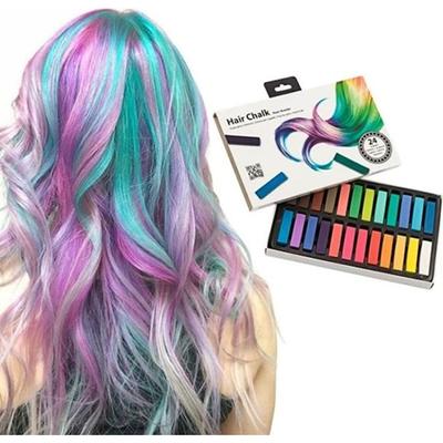 SHOP-STORY - Pack of 24 Hair Chalks - Temporary Coloring Without Dye and Non-Toxic