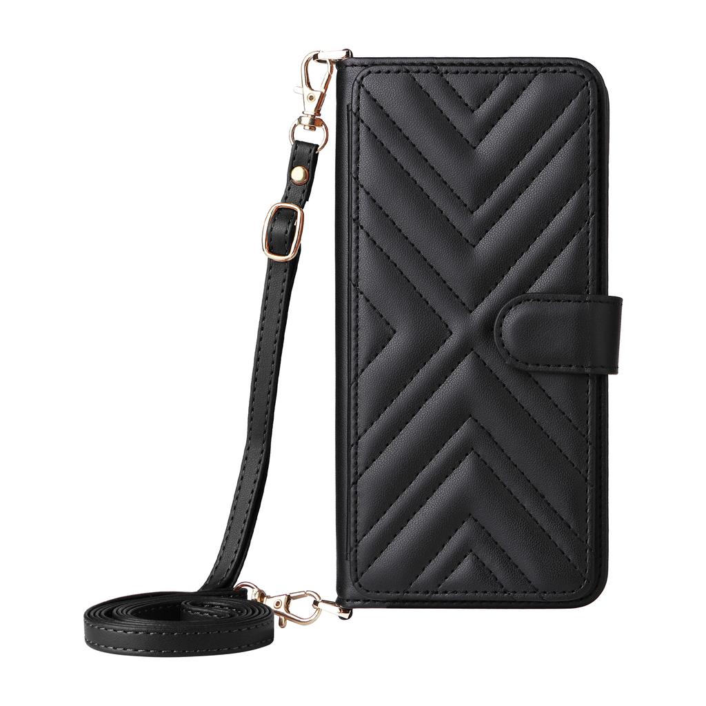 For Vivo Y39 5G/Y300i 5G Wallet Case with Shoulder/Wrist Strap Leather Phone Cover Stand