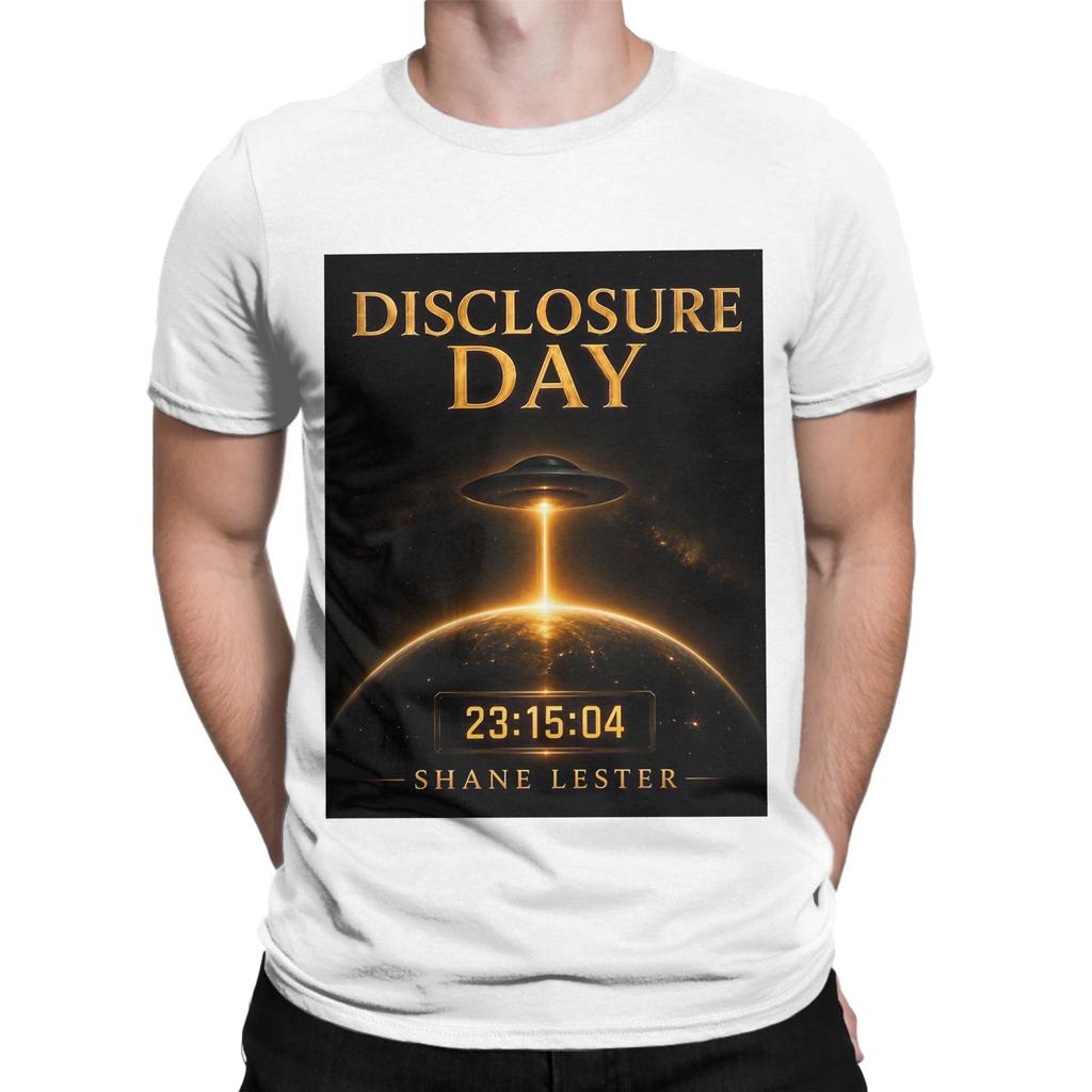 Disclosure Day painting poster Funny 100 Cotton TShirt Disclosure Day Tees Tops For Unisex