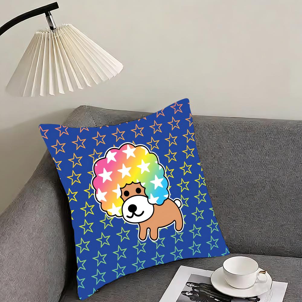 

Japan AAfro KKen Cute Cushion Cover Elegant Comfort Pillowcase Sofa Bed Doublesided Printed Invisible Zipper Home Decor 30x30cm