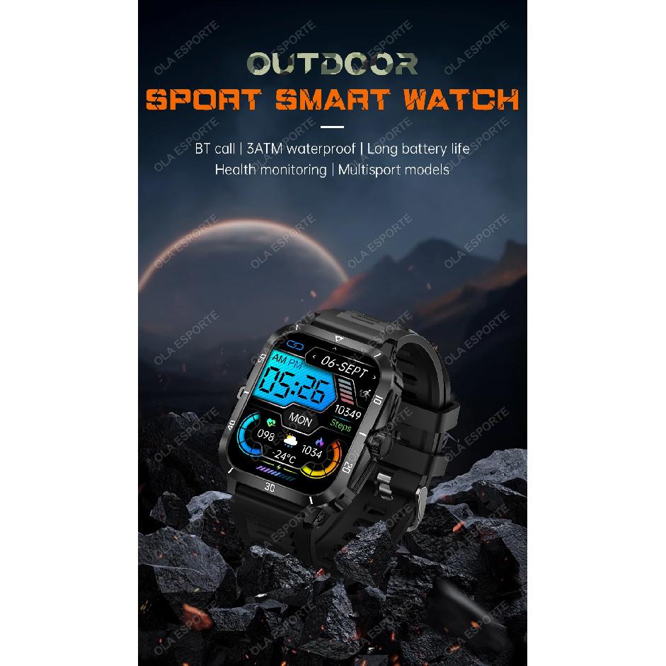 2025 Sport Smart Watch For Men 1.96'' Screen Blood Oxygen Bluetooth Call Watch 100+Sport Waterproof Smartwatch Man Reloj Hombre