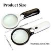 Double Lenses Jewelry Loupe 3LED Light Coins Stamps Magnifier  Kids Seniors Reading