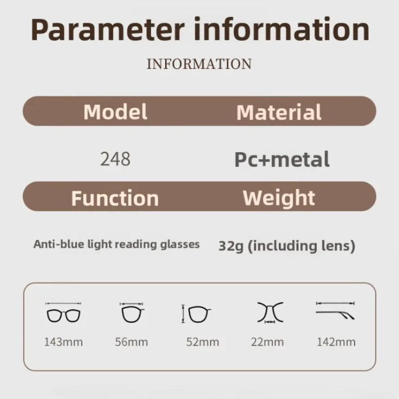 New Stylish Cat-Eye Anti-Blue Light Presbyopia Glasses Vintage Metal-Frame High-Definition Reading Eyewear Diopter 0 To +4.0