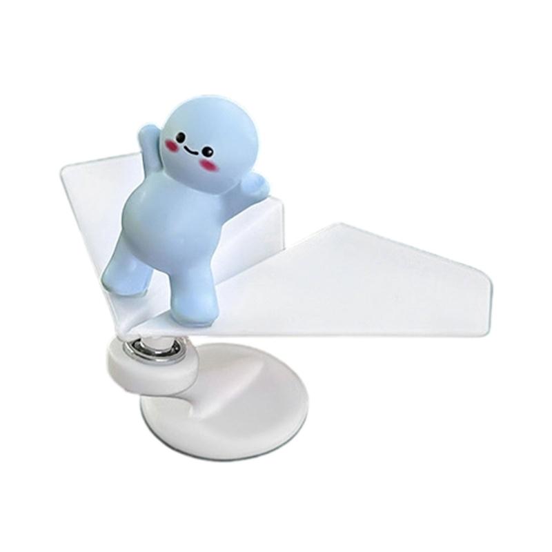 Solar Powered Rotating Airplanes Car Accessory Dashboard Decoration ABS Craft with Secure Silicone Mount for Long Travel