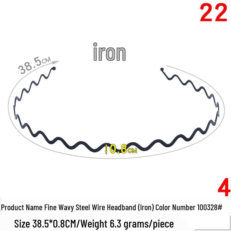 Unisex Invisible Sports Iron Headband - Korean Style Wave Hair Clip.