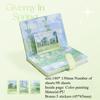 18x13cm Art Museum Series Magnetic Buckle Notepad Oil Painting Three-dimensional Title Page Leather Diary Handbook