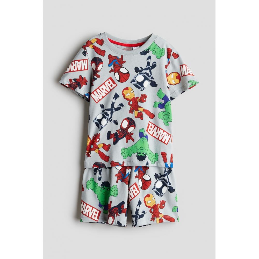 

Пижама с принтом HM светло-серая Marvel Comics