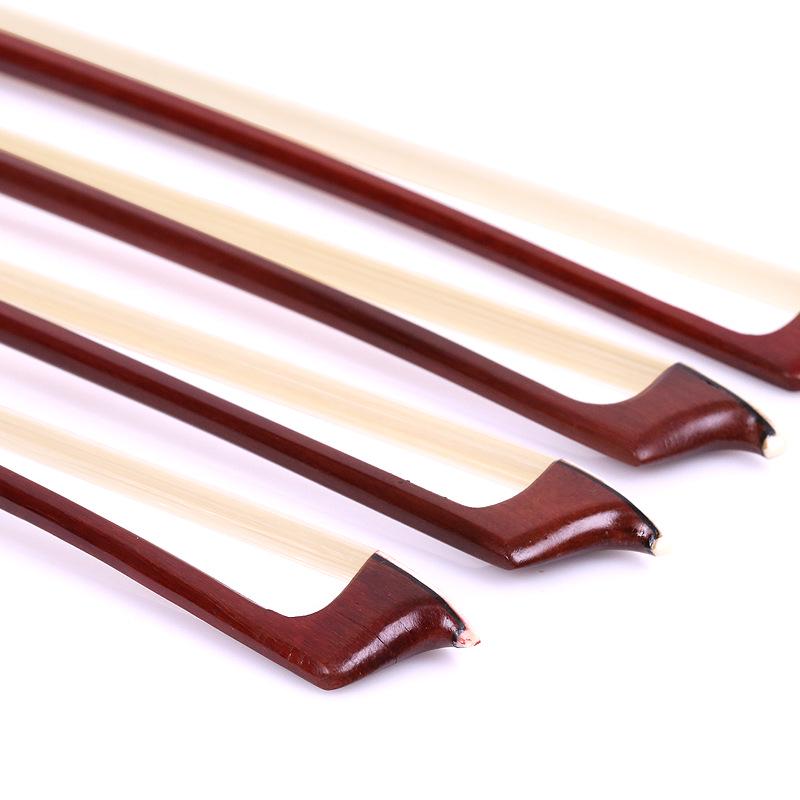 Eight-Sided Performance Violin Bow with White Horsehair