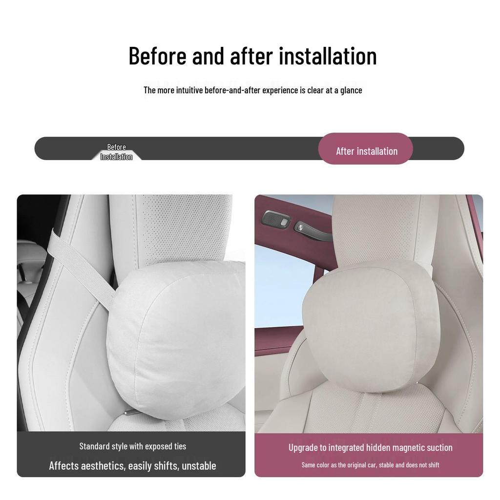 Magnetische Kopfstütze Lendenwirbelstütze für Xiaomi YU7: Bequemes Nackenkissen & Auto-Innenzubehör