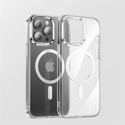 Transparent Magnetic Wireless Charging Case For iPhone 15 14 13 12 11 Pro Max Mini 8 7 Plus X XS XR Shockproof Protective Cover