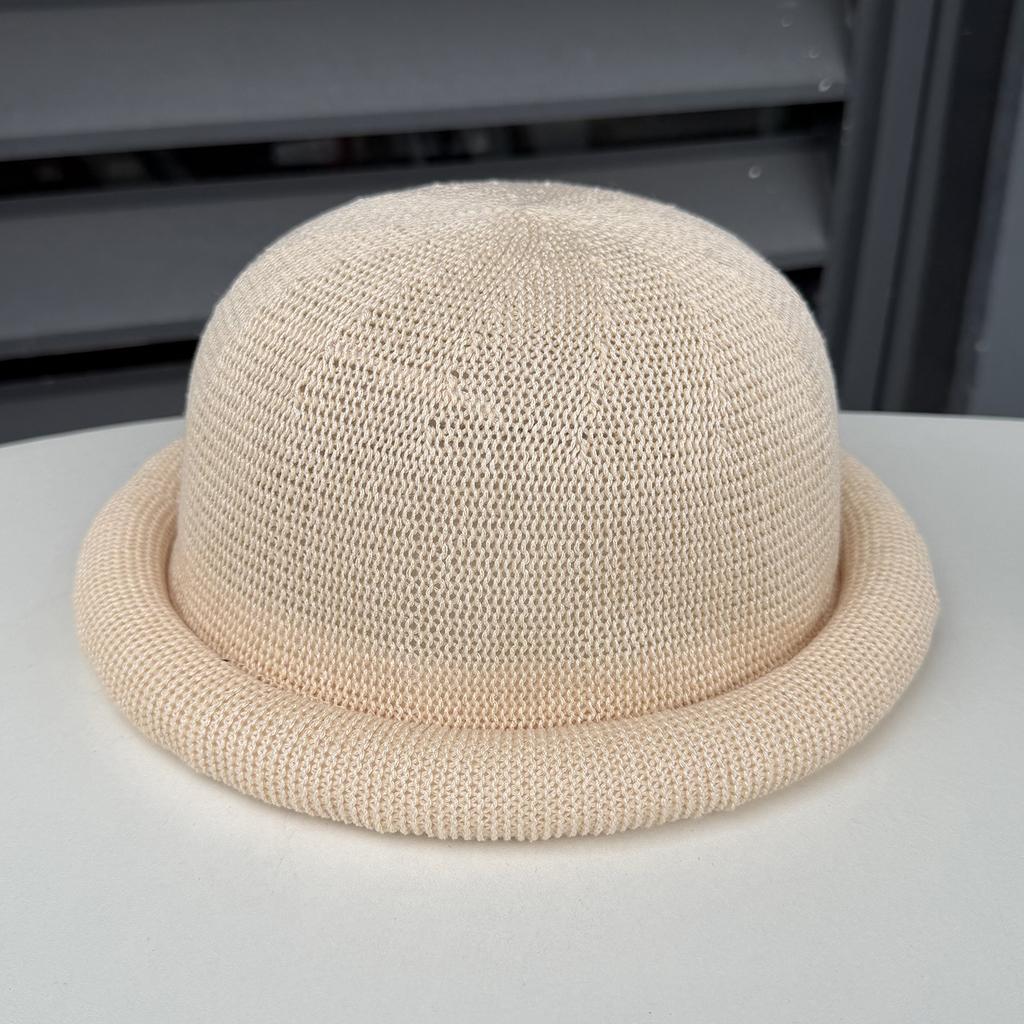 Simple versatile crimped dome top hat women's spring summer hollow breathable versatile ball hat sunshade cool hat