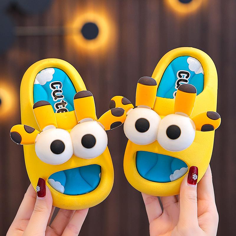 Kids Summer Indoor Non Slip Slides Boys Girls Baby Home Bath Sandals Parent Child Matching Soft Comfortable