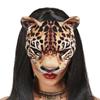 Halloween Mask Semi Leopard Print Mask Realistic Patterns EVA Men And Women Decorative Carnival