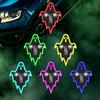 Decorative Lights for SUVs Solar Ghost Car LED Light, USB Wireless Animated Warning Windshield And Auto Atmosphere Lamps Rear Window, 6 Modes Suction
