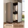 Metal Walk-In Wardrobe: Floor-Standing Clothes Rack, Open Garment and Hat Rack, Bedroom Shelf Assembly