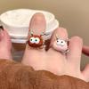 Charming Big-Eyed Open Ring: Stylish, Personalized Index Finger Accessory for Girls & Best Friends