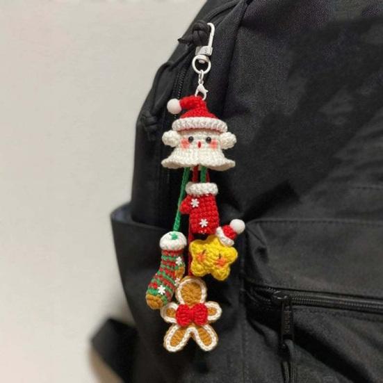 Halloween Pendant 3D Soft Plush Ghost Crochet Kit Festive Holiday Pendant Decoration Whimsical Halloween Accessories