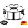 Stainless Steel Flan Mold Pan 304 Stainless Steel with Secure Seal Lock and Lid For Baking Quiche Pie Cake Kitchen Tool