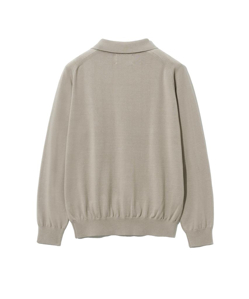 YALE Supima Cotton Raglan Collar Knit Greige