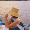 Lafite Grass Woven Straw Hat Flat Top Large Brim Light Sun Hat Sun Protection Versatile Travel Seaside Vacation Beach Hat