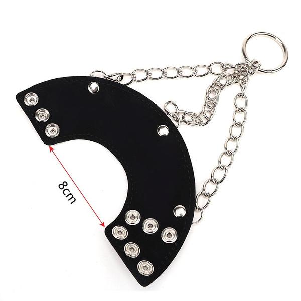 Male New Leather Cage Cock Ball Penis Ring