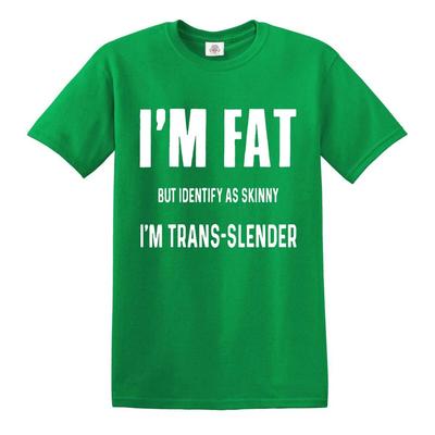 M Fat But Skinny Trans-Slender Funny Mens T-Shirt Unisex Gift Novelty Top Tee 6
