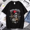 Funny Cartoons T Shirt Men  Classic Black T-shirt Summer short sleeve Cotton Men Clothing Oversized Y2K Streetwear Fashion Top