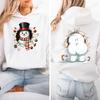 Funny Snowman Christmas Fleece Hoodies Holiday Festive Christmas Fashion Casual Sweatshirt Harajuku Pullovers Hip Hop Streetwear