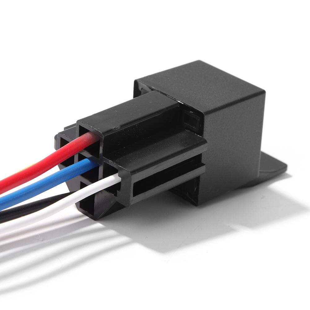 5pcs 12 V/24 V Car Relay Wiring Socket 5-pin Relay Replacement Parts Low Power Consumption Auto Parts Accessories