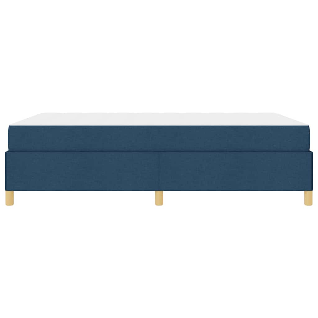 Bed Frame with Mattress Blue 140 x 190 cm Fabric