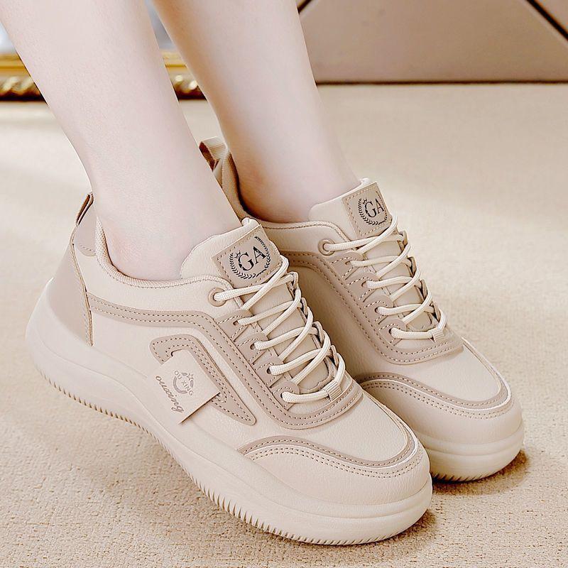 Spring New Breathable Little White Shoes Low-top Casual Board Shoes Thick-soled Versatile Casual Sports Single Shoes Women