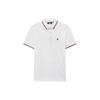 Solid Color Sports Short-Sleeve Knit Polo Shirt Men Tops White F11M021121G-WT