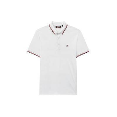 Solid Color Sports Short-Sleeve Knit Polo Shirt Men Tops White F11M021121GWT