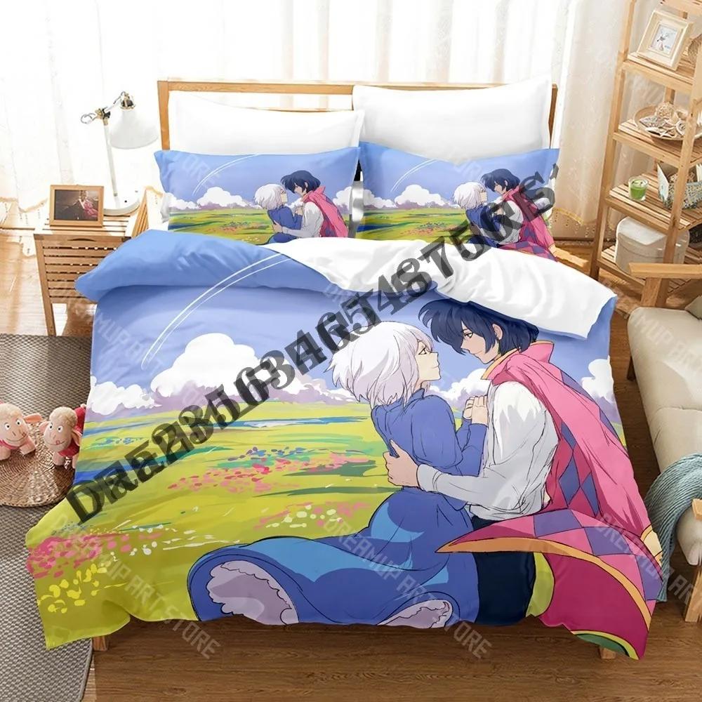 3D Print Howl Sophie Hatter Bedding Set Single Twin Full Queen King Size Bed Set Adult Kid Bedroom Duvetcover Sets Anime Bed