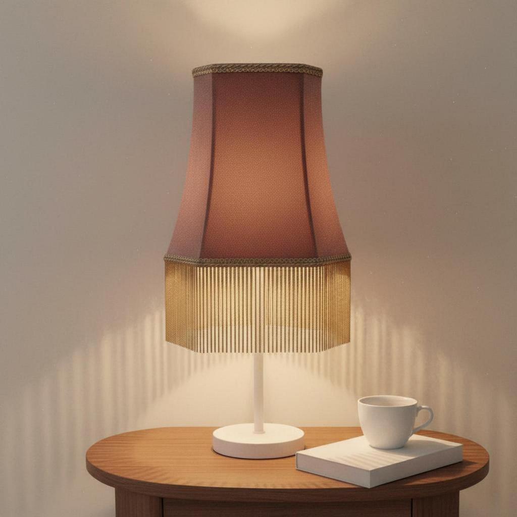 Velvet Lamp Shade Lace Trim Square Lamp Shade Vintage Style