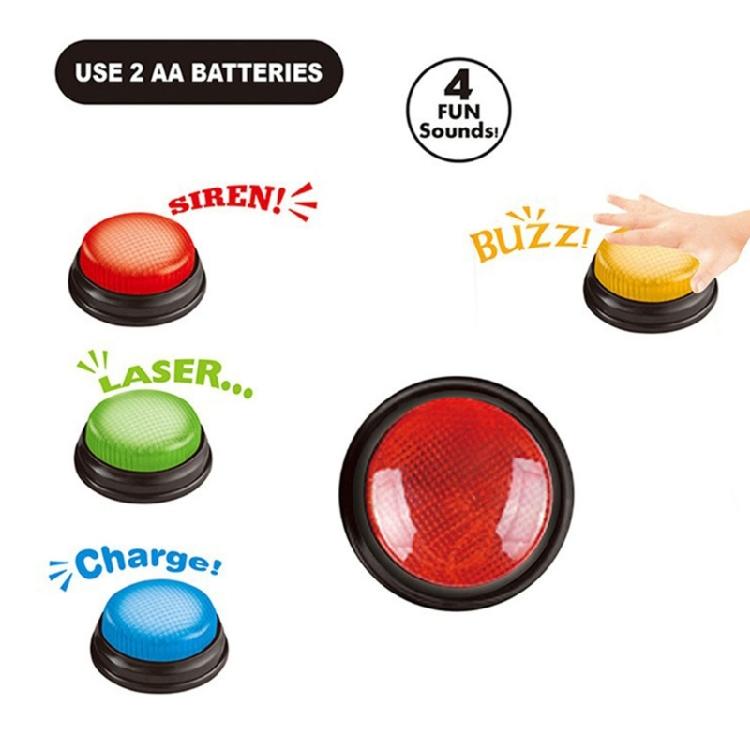 4Pcs Lighted Up Buzzer With Sound Effect For Classroom Participation Team Building Games And Interactive Study Groups