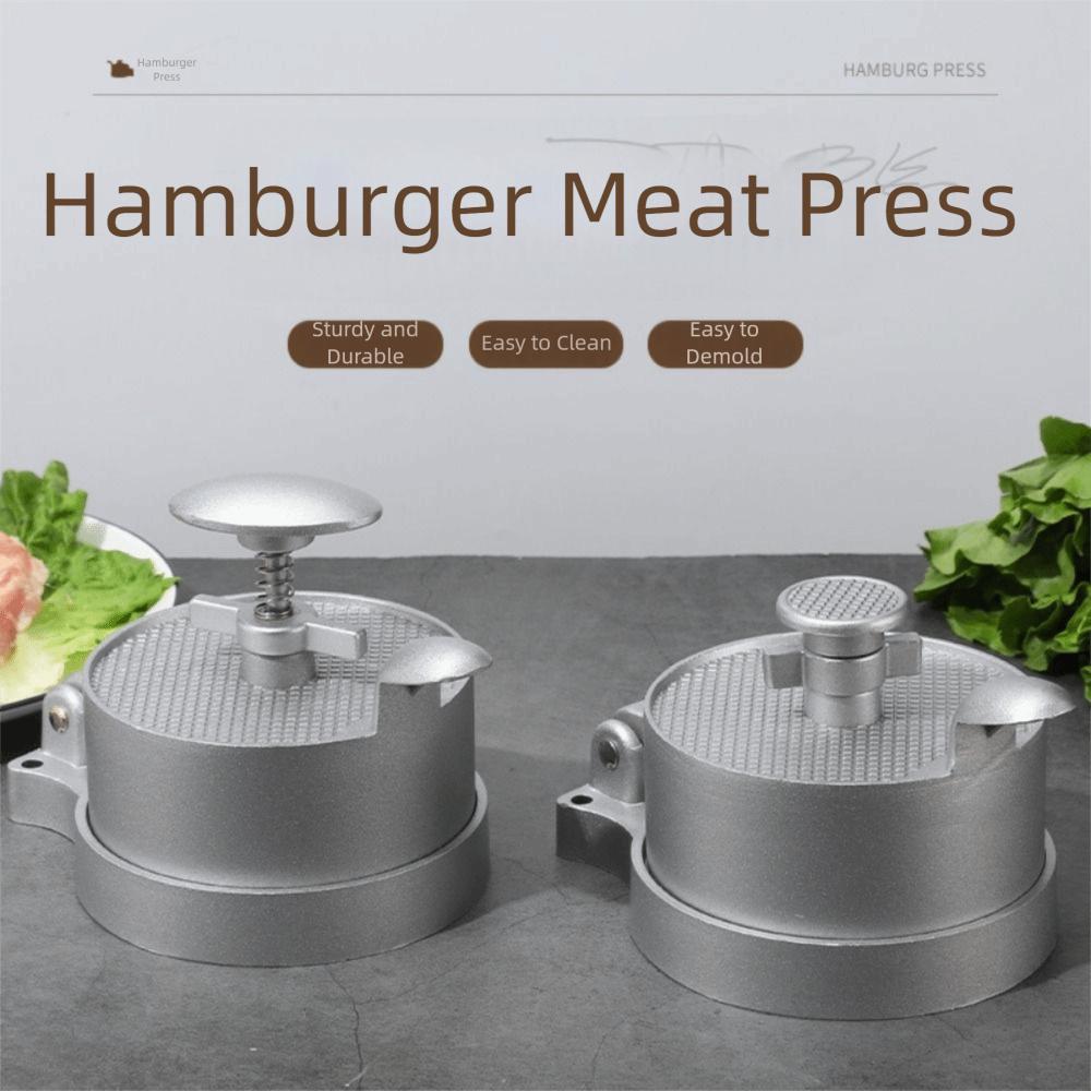 Adjustable Thickness Manual Burger Press Non-stick Surface Hand Press Burger Machine Household Use