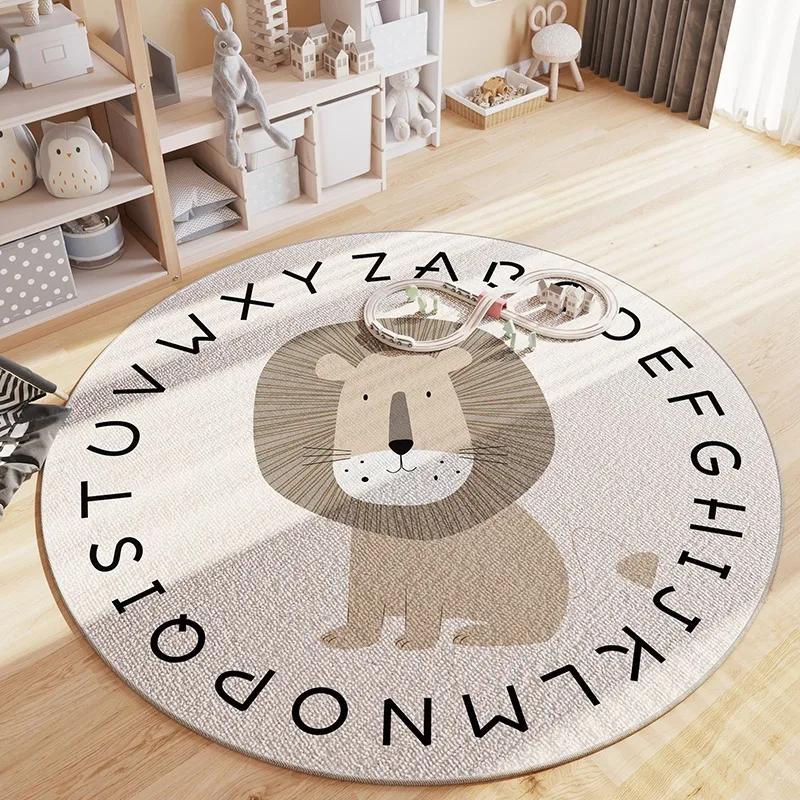 

Children s Carpet Round Floor Mat Bedroom Bedside Foot Mats Cartoon Game Carpets Home Decoration Rug for Living Room Diameter 100cm