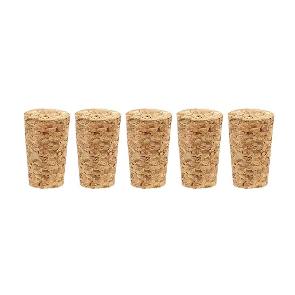 5-25Pcs Soft Wood Corks Tapered Cork Plugs Wine Bottle Stopper Leakproof Wine Bottle Corks Natural Wine Corks Replacement Corks