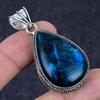 Labradorite Gemstone 925 Sterling Silver Jewelry Pendant 2.09"